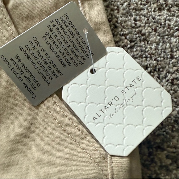 NWT NEW Altar’d State Cargo Mini Skirt (beige, tan, size US Small S khaki $64 - Picture 3 of 11